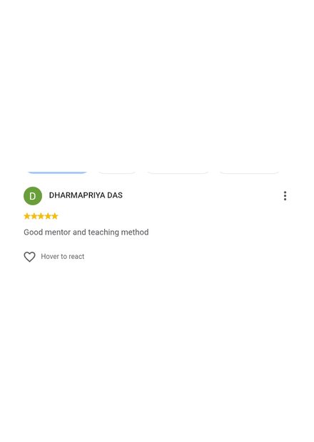 Google review by Dharmapriya Das for Pre Tutorials - 5 stars