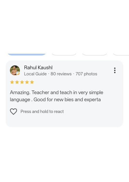 Google review by Rahul Kaushl for Pre Tutorials - 5 stars